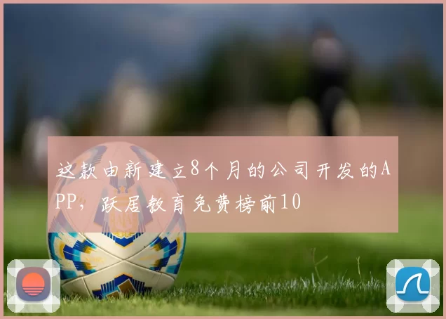 这款由新建立8个月的公司开发的APP，跃居教育免费榜前10